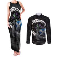 Scotland Viking Drakkar Couples Matching Tank Maxi Dress and Long Sleeve Button Shirt Viking Blood - Wonder Print Shop