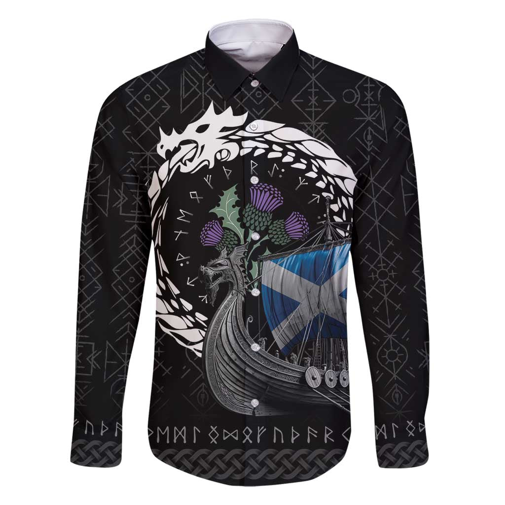 Scotland Viking Drakkar Family Matching Mermaid Dress and Hawaiian Shirt Viking Blood - Wonder Print Shop