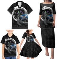 Scotland Viking Drakkar Family Matching Puletasi and Hawaiian Shirt Viking Blood - Wonder Print Shop