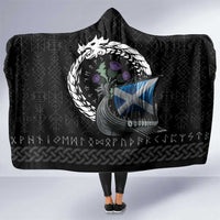 Scotland Viking Drakkar Hooded Blanket Viking Blood - Wonder Print Shop