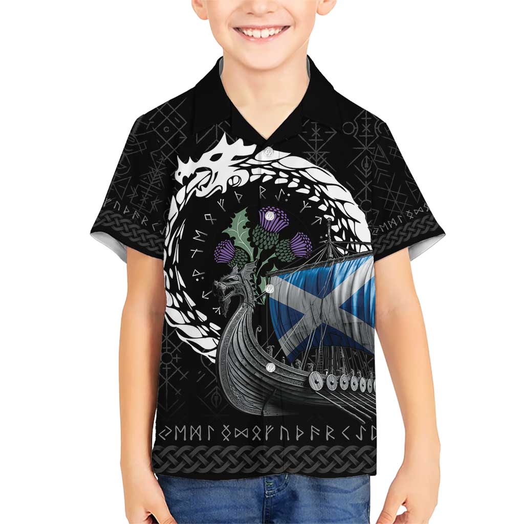 Scotland Viking Drakkar Kid Hawaiian Shirt Viking Blood - Wonder Print Shop