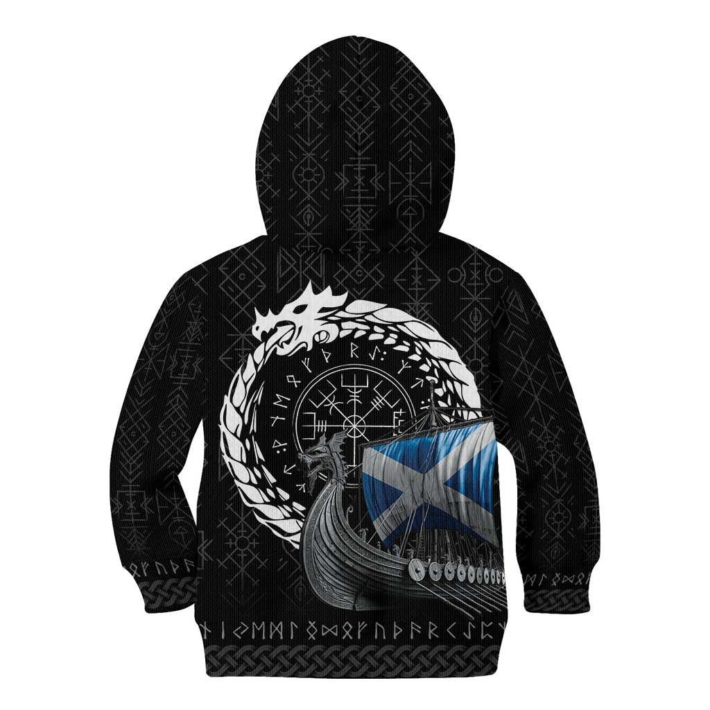 Scotland Viking Drakkar Kid Hoodie Viking Blood - Wonder Print Shop