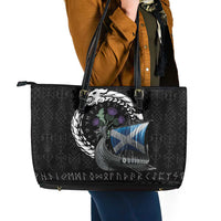 Scotland Viking Drakkar Leather Tote Bag Viking Blood - Wonder Print Shop