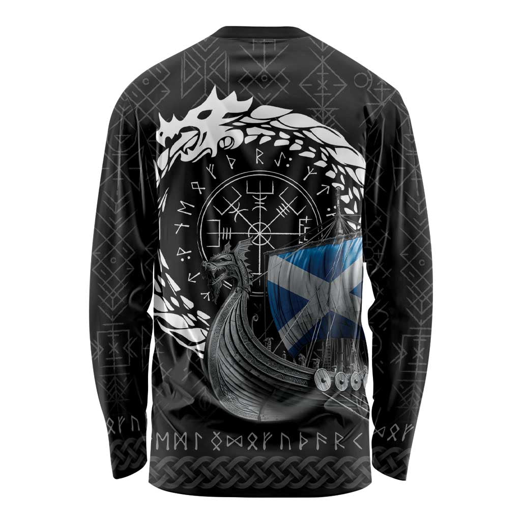 Scotland Viking Drakkar Long Sleeve Shirt Viking Blood - Wonder Print Shop