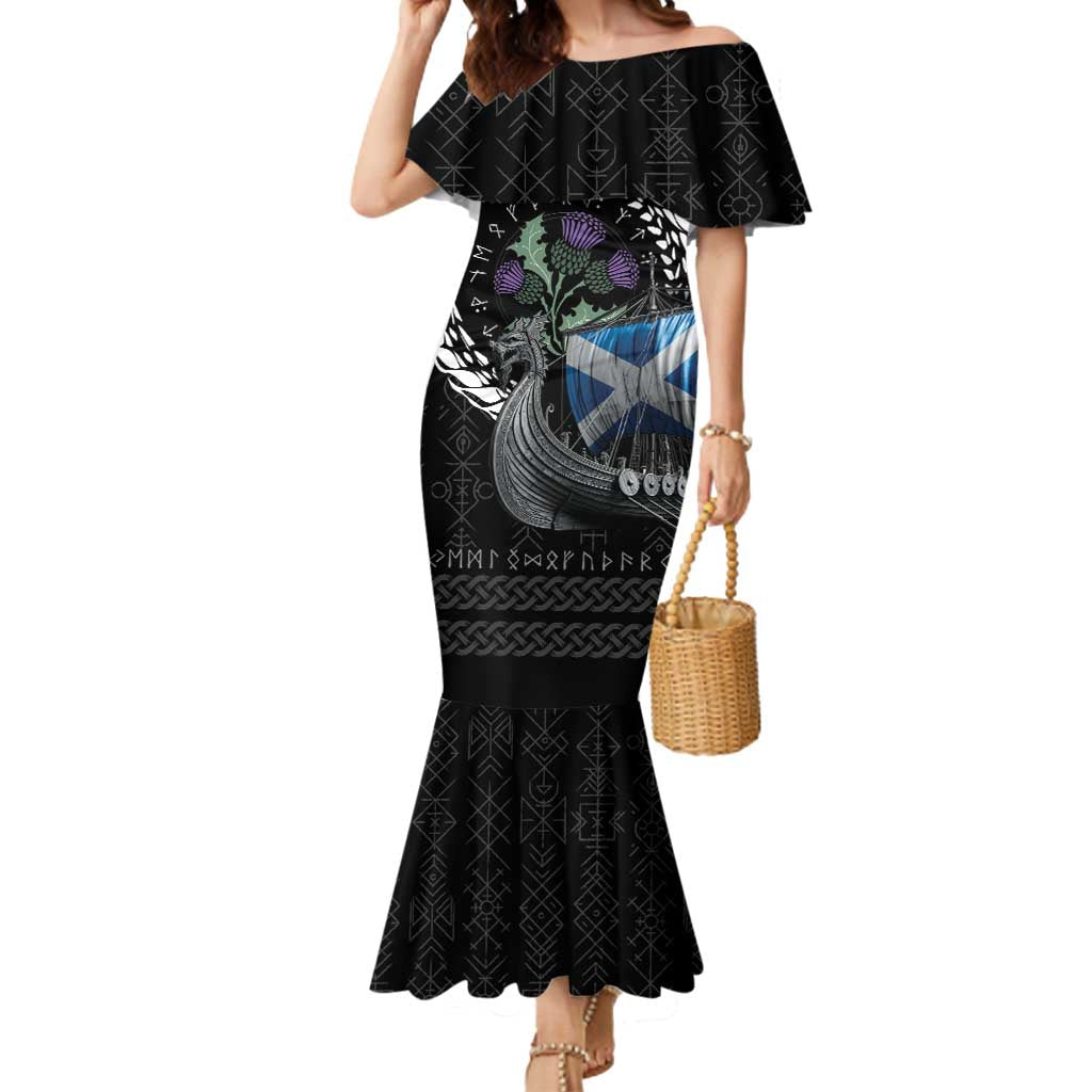 Scotland Viking Drakkar Mermaid Dress Viking Blood - Wonder Print Shop