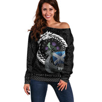 Scotland Viking Drakkar Off Shoulder Sweater Viking Blood - Wonder Print Shop