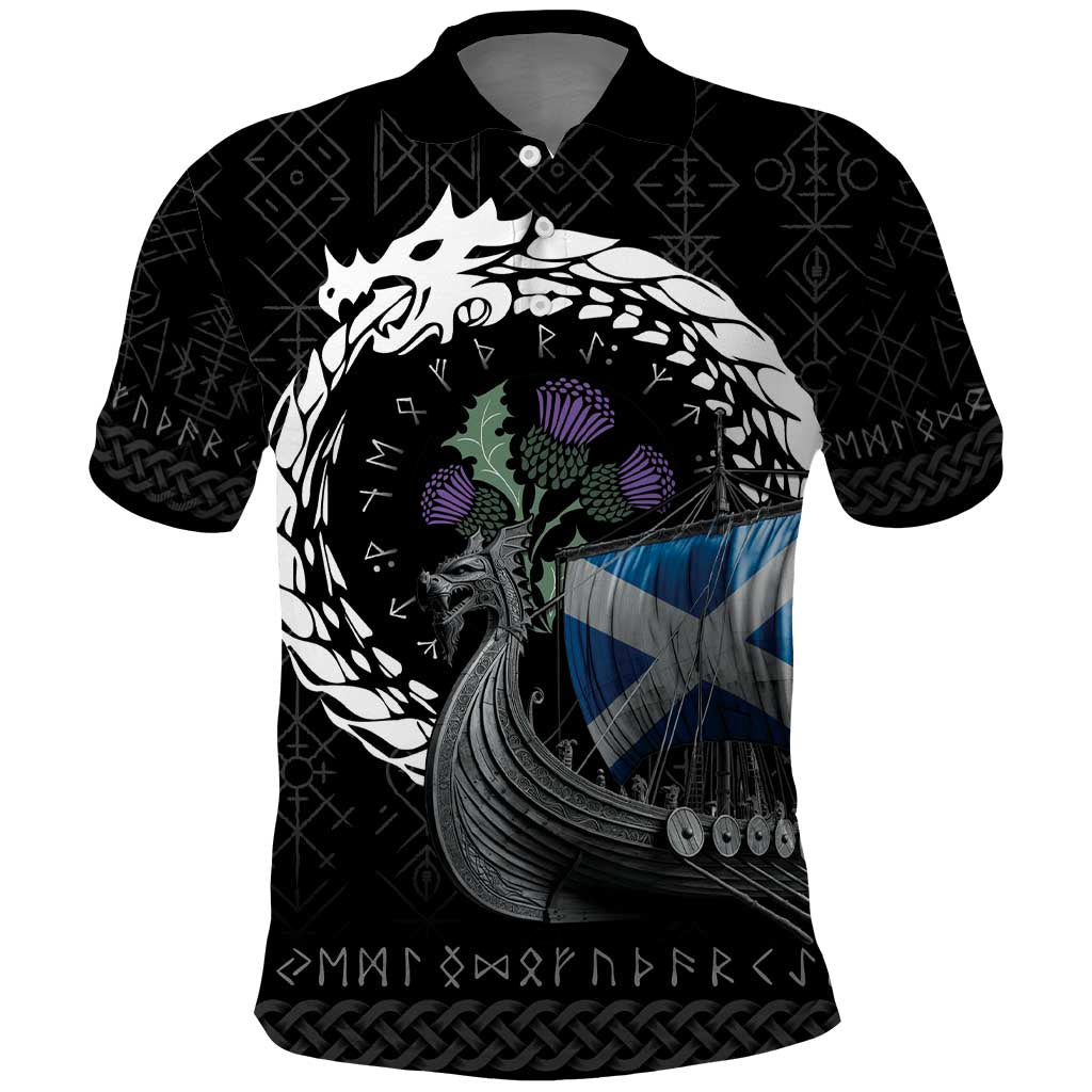 Scotland Viking Drakkar Polo Shirt Viking Blood - Wonder Print Shop