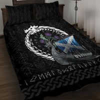Scotland Viking Drakkar Quilt Bed Set Viking Blood - Wonder Print Shop