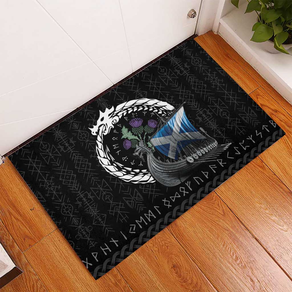 Scotland Viking Drakkar Rubber Doormat Viking Blood - Wonder Print Shop