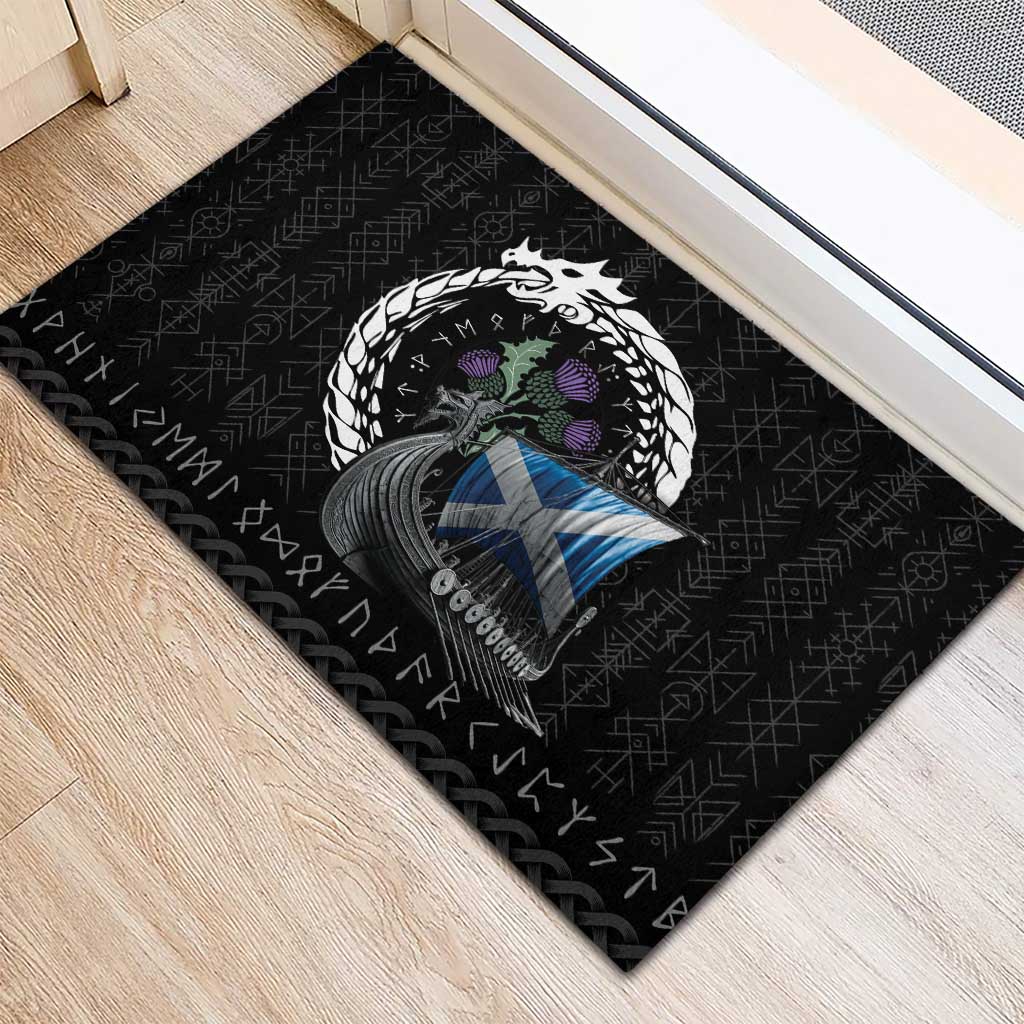 Scotland Viking Drakkar Rubber Doormat Viking Blood - Wonder Print Shop