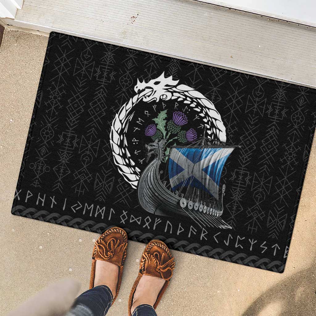 Scotland Viking Drakkar Rubber Doormat Viking Blood - Wonder Print Shop