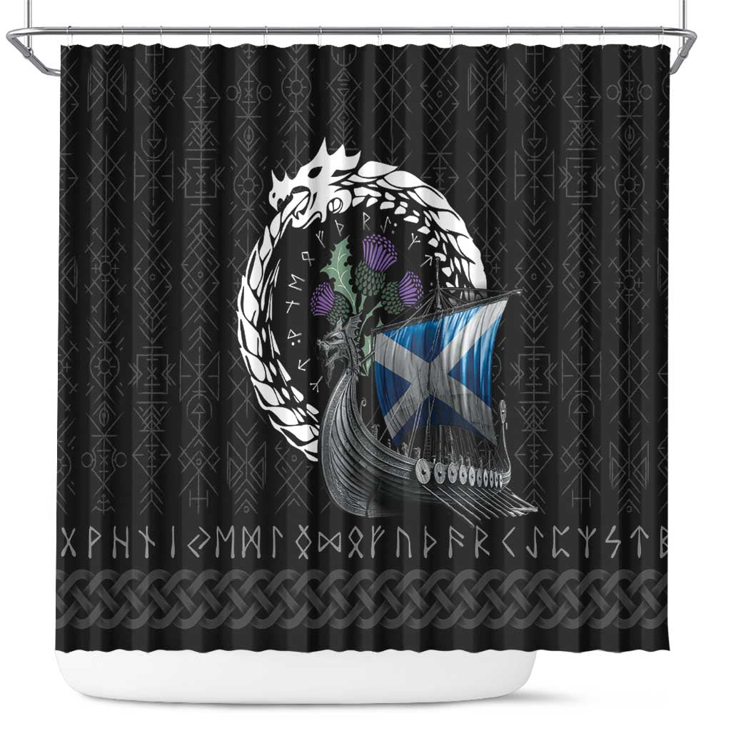 Scotland Viking Drakkar Shower Curtain Viking Blood - Wonder Print Shop