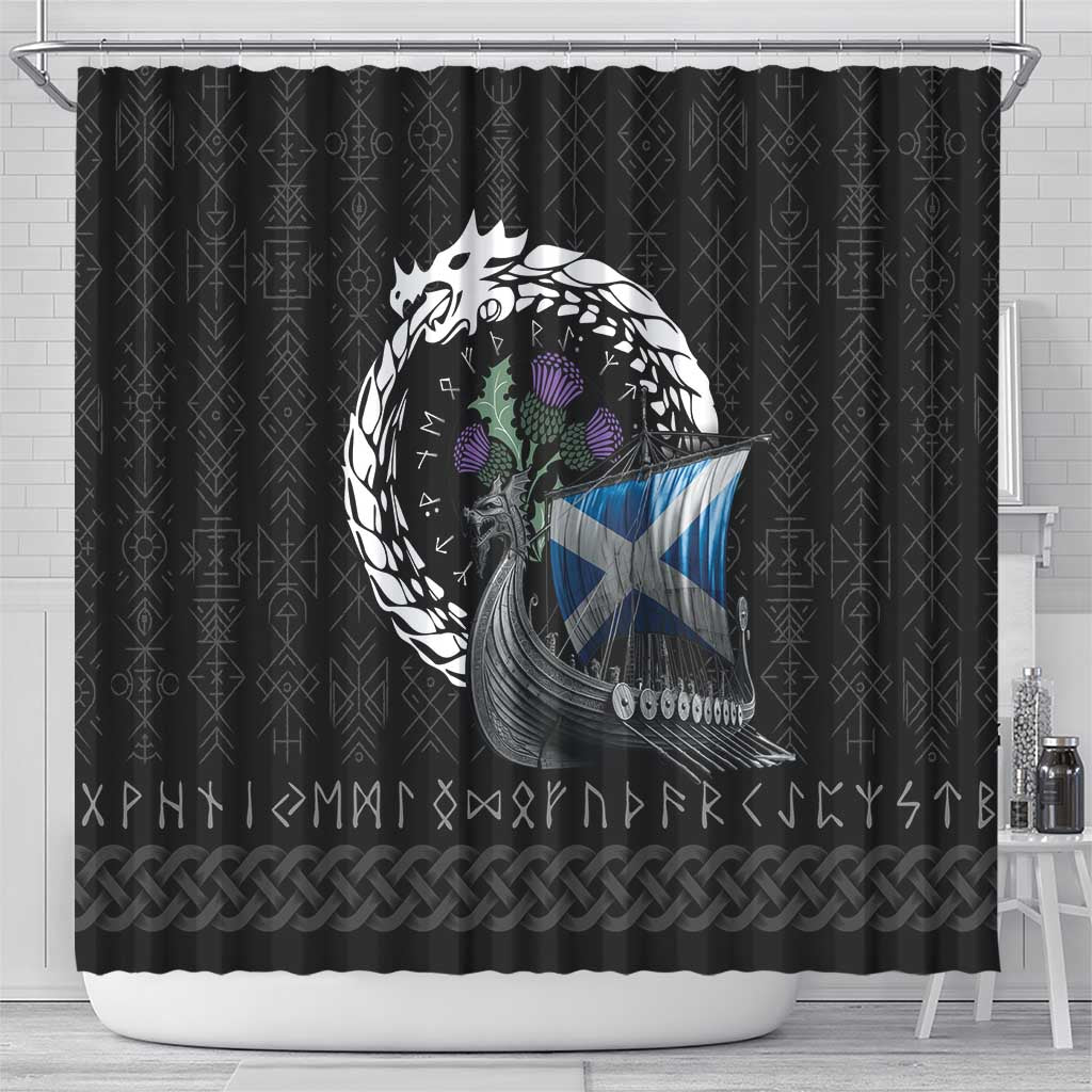Scotland Viking Drakkar Shower Curtain Viking Blood - Wonder Print Shop