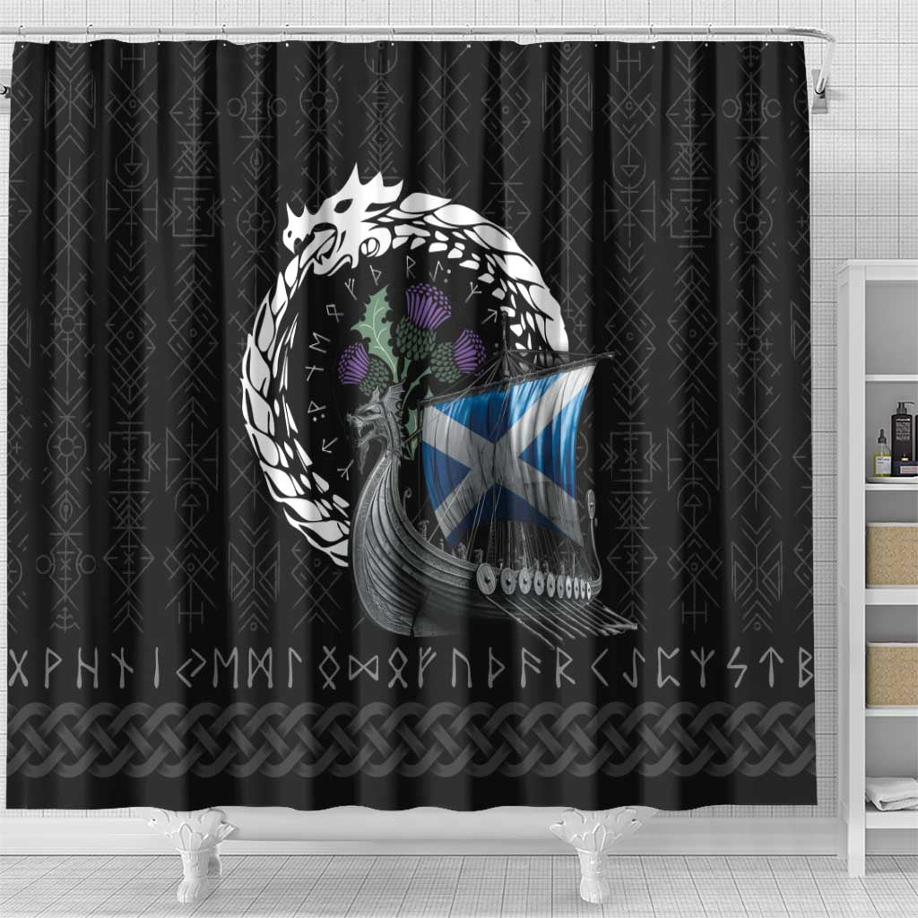 Scotland Viking Drakkar Shower Curtain Viking Blood - Wonder Print Shop