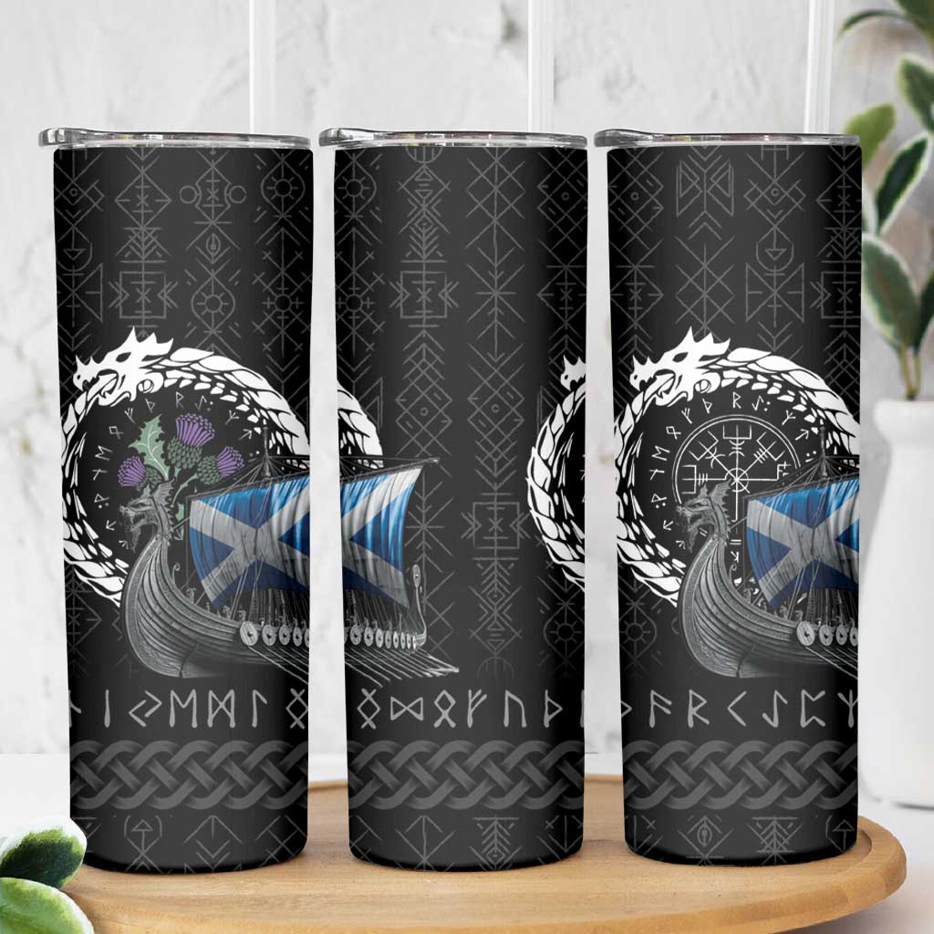 Scotland Viking Drakkar Skinny Tumbler Viking Blood - Wonder Print Shop