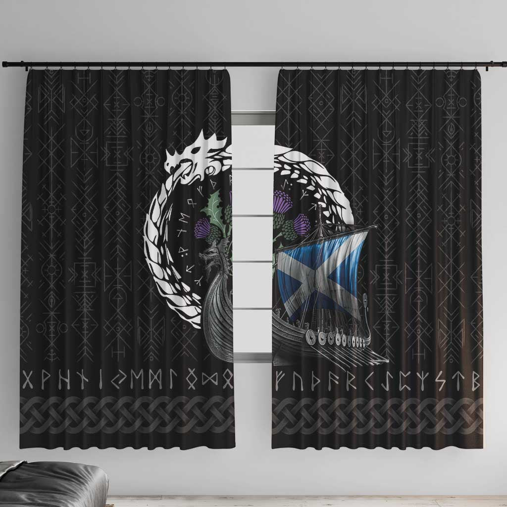 Scotland Viking Drakkar Window Curtain Viking Blood - Wonder Print Shop