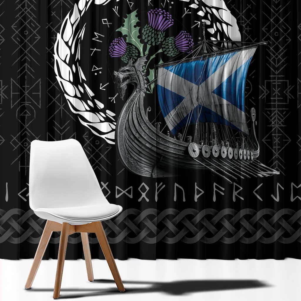 Scotland Viking Drakkar Window Curtain Viking Blood - Wonder Print Shop