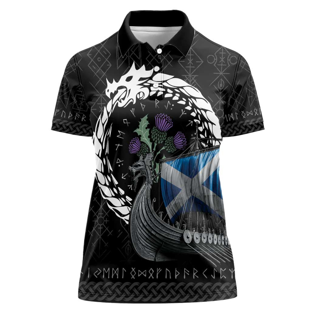Scotland Viking Drakkar Women Polo Shirt Viking Blood - Wonder Print Shop