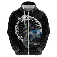 Scotland Viking Drakkar Zip Hoodie Viking Blood - Wonder Print Shop