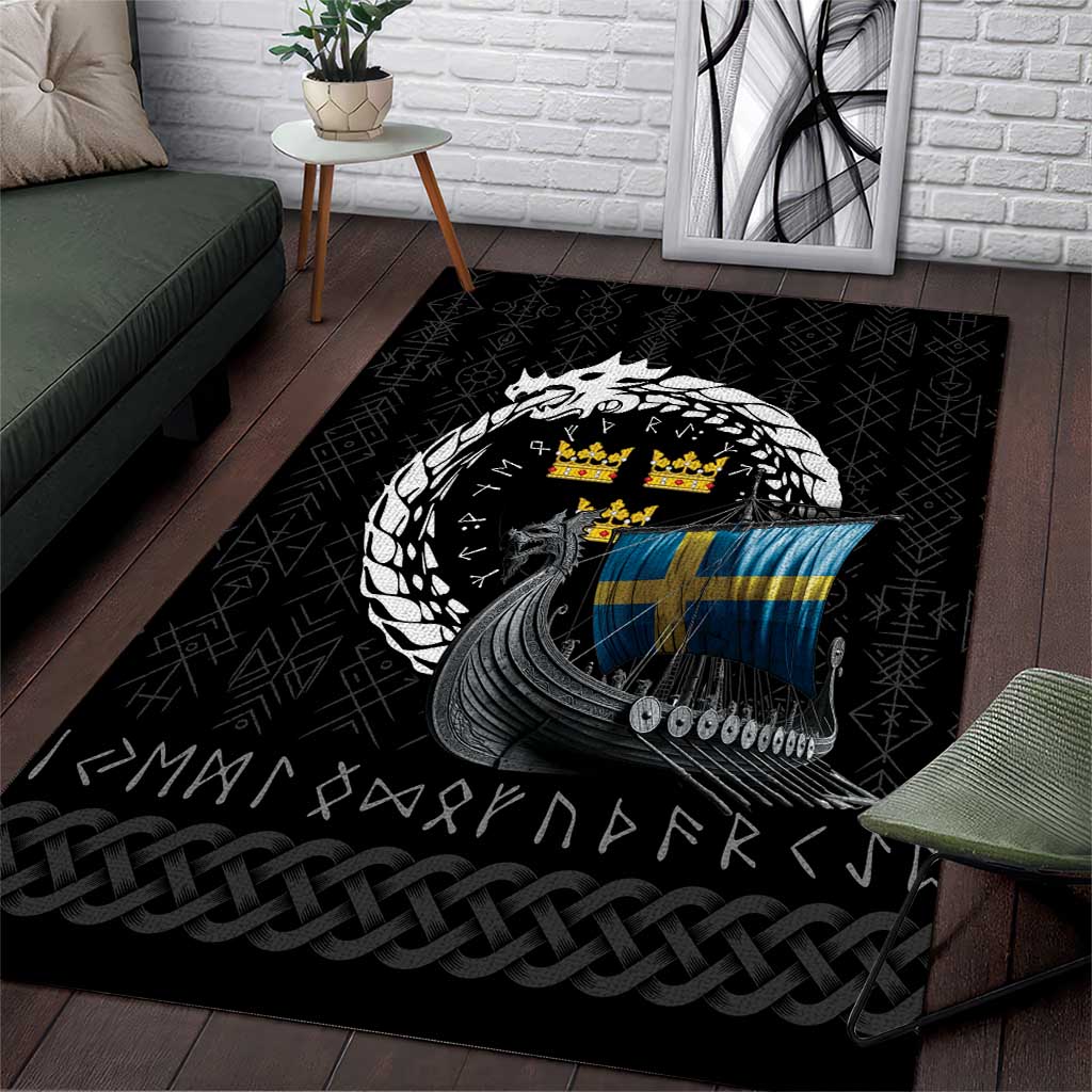 Sweden Viking Drakkar Area Rug Viking Blood - Wonder Print Shop