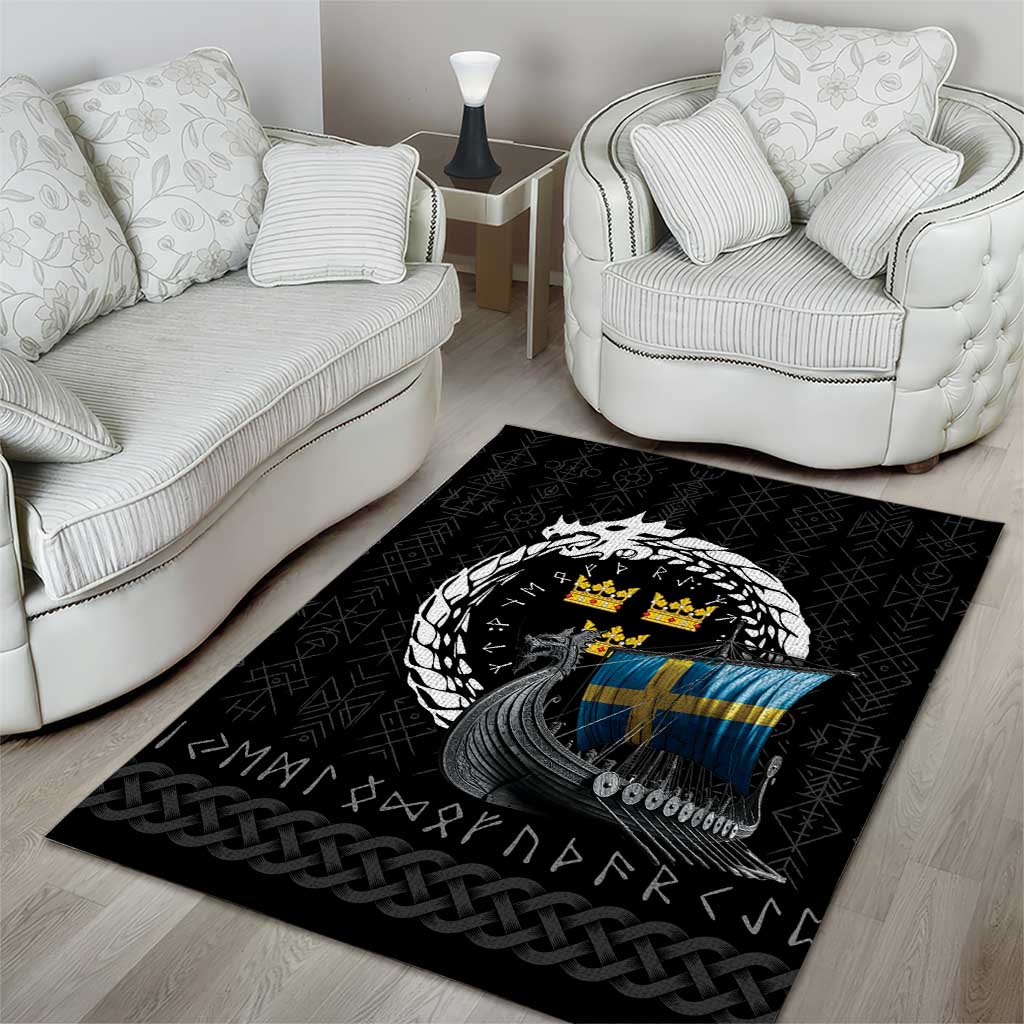 Sweden Viking Drakkar Area Rug Viking Blood - Wonder Print Shop