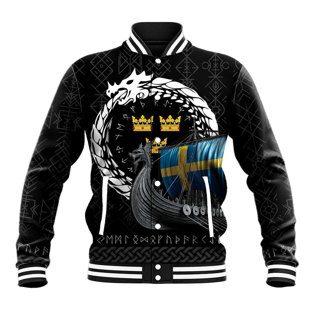 Sweden Viking Drakkar Baseball Jacket Viking Blood - Wonder Print Shop