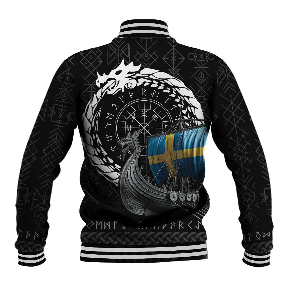 Sweden Viking Drakkar Baseball Jacket Viking Blood - Wonder Print Shop