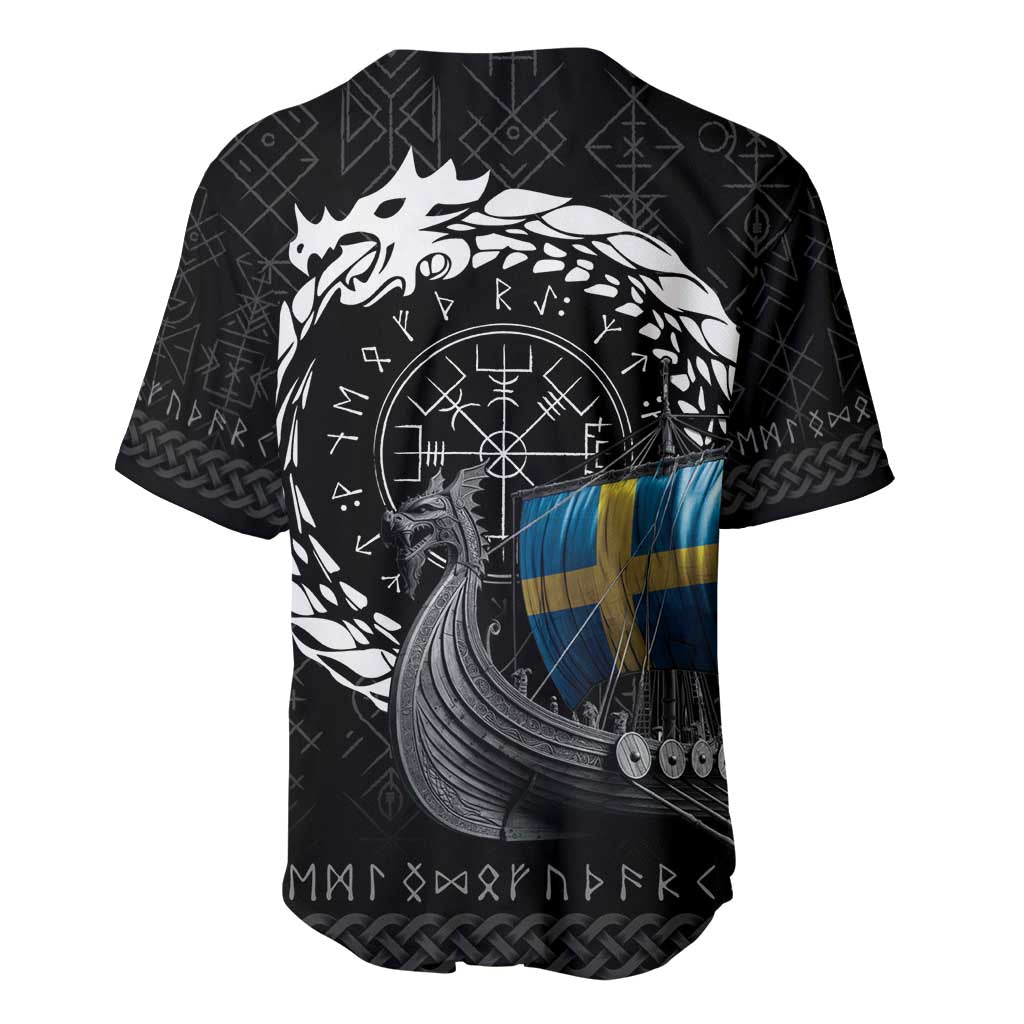 Sweden Viking Drakkar Baseball Jersey Viking Blood - Wonder Print Shop