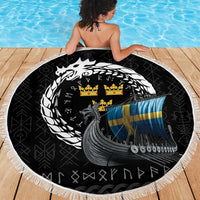 Sweden Viking Drakkar Beach Blanket Viking Blood - Wonder Print Shop