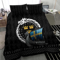 Sweden Viking Drakkar Bedding Set Viking Blood - Wonder Print Shop