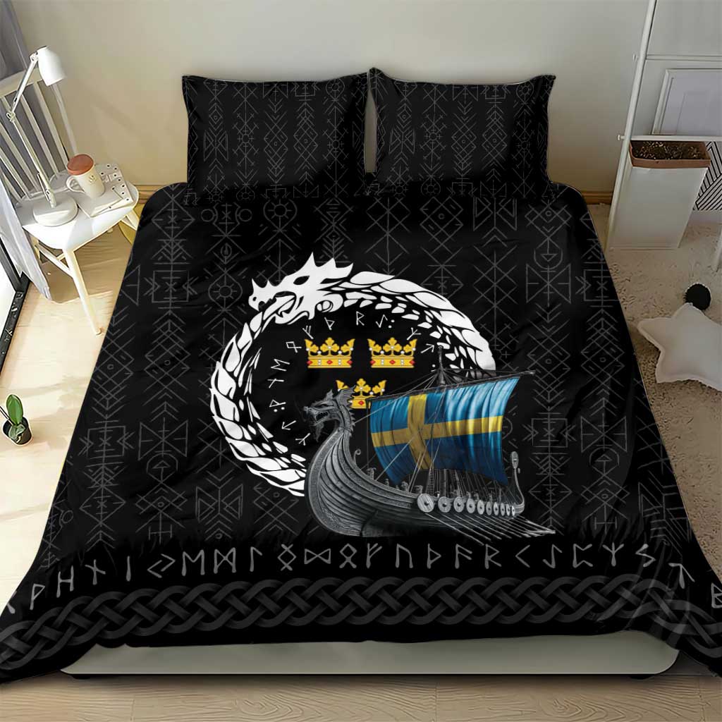 Sweden Viking Drakkar Bedding Set Viking Blood - Wonder Print Shop