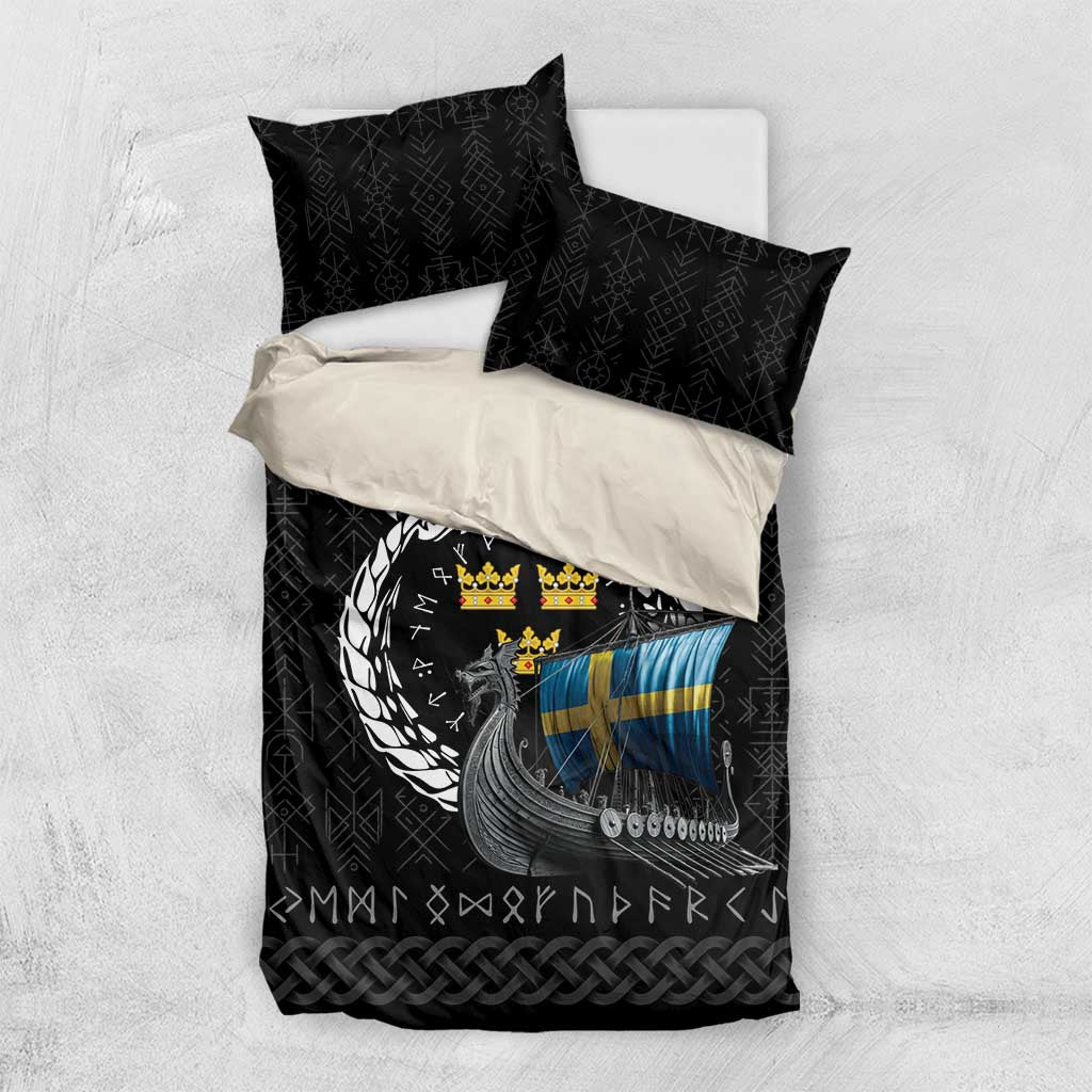 Sweden Viking Drakkar Bedding Set Viking Blood - Wonder Print Shop