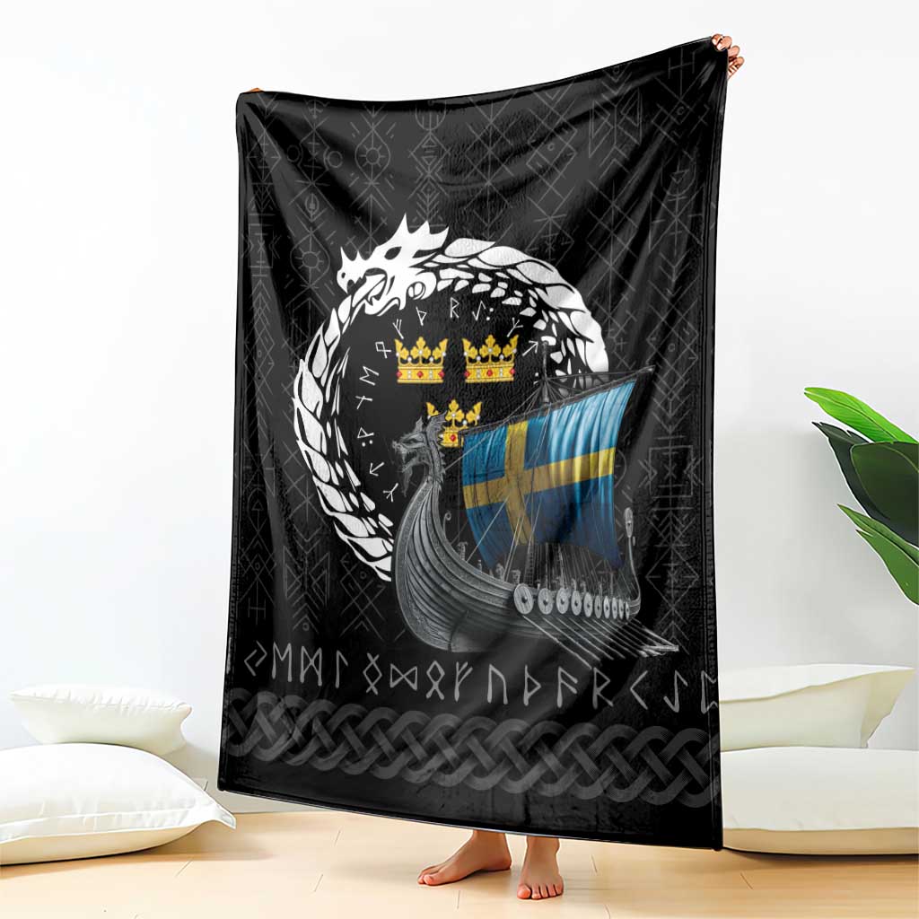 Sweden Viking Drakkar Blanket Viking Blood - Wonder Print Shop