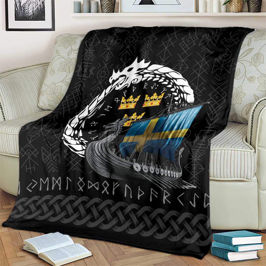 Sweden Viking Drakkar Blanket Viking Blood - Wonder Print Shop