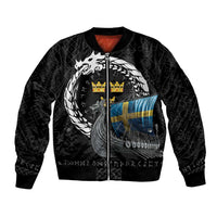 Sweden Viking Drakkar Bomber Jacket Viking Blood - Wonder Print Shop