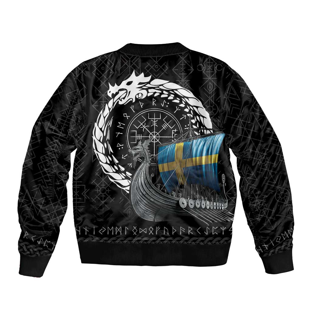 Sweden Viking Drakkar Bomber Jacket Viking Blood - Wonder Print Shop