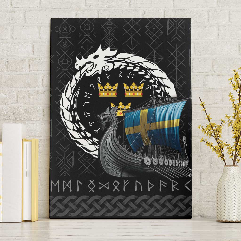 Sweden Viking Drakkar Canvas Wall Art Viking Blood - Wonder Print Shop