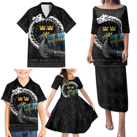 Sweden Viking Drakkar Family Matching Puletasi and Hawaiian Shirt Viking Blood - Wonder Print Shop