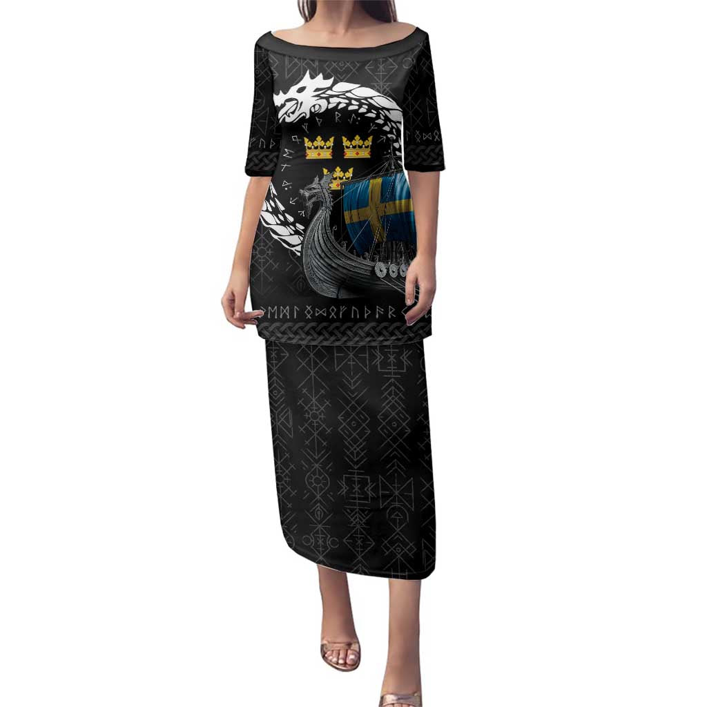 Sweden Viking Drakkar Family Matching Puletasi and Hawaiian Shirt Viking Blood - Wonder Print Shop