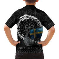 Sweden Viking Drakkar Family Matching Summer Maxi Dress and Hawaiian Shirt Viking Blood - Wonder Print Shop