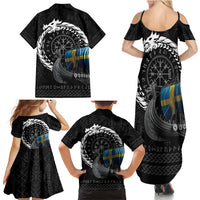 Sweden Viking Drakkar Family Matching Summer Maxi Dress and Hawaiian Shirt Viking Blood - Wonder Print Shop
