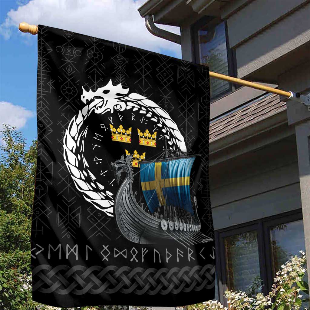 Sweden Viking Drakkar Garden Flag Viking Blood - Wonder Print Shop