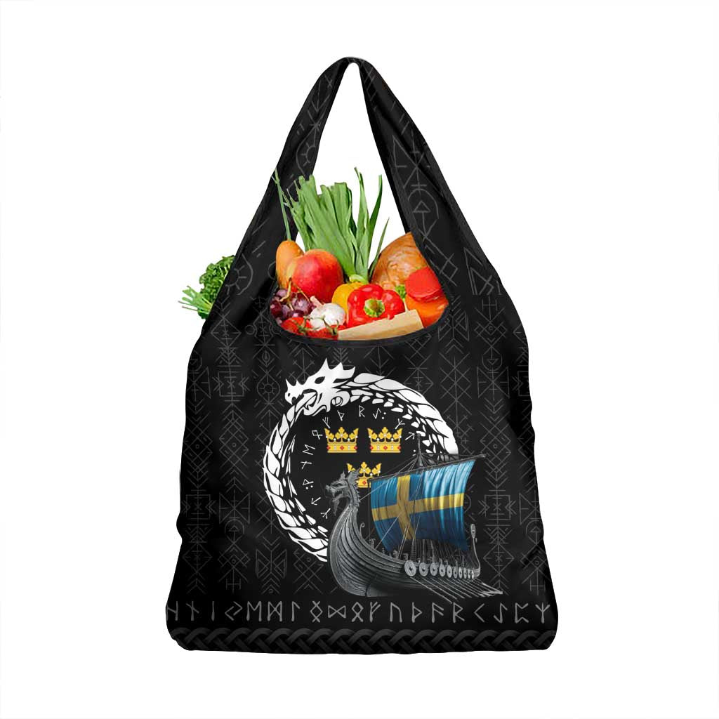 Sweden Viking Drakkar Grocery Bag Viking Blood - Wonder Print Shop