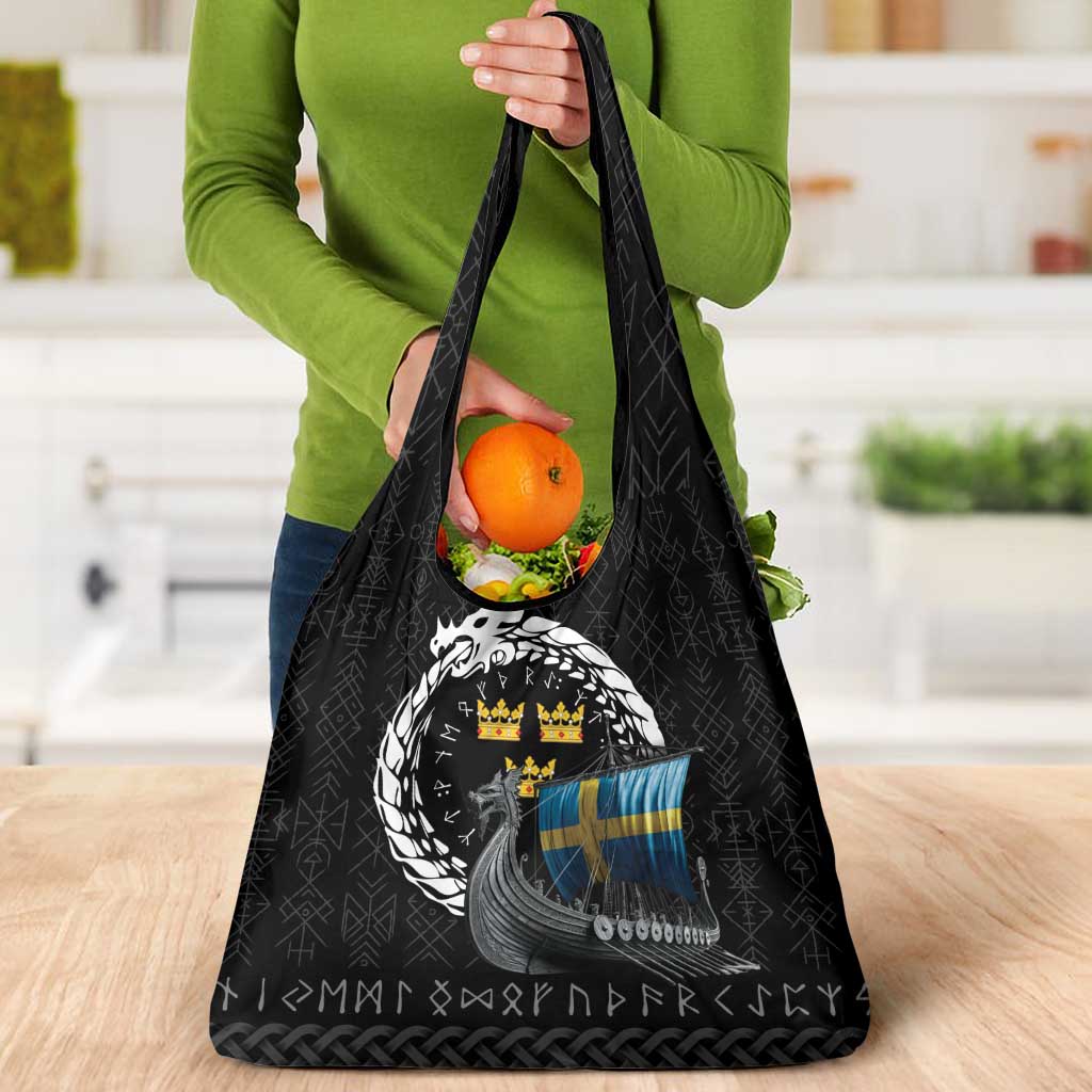 Sweden Viking Drakkar Grocery Bag Viking Blood - Wonder Print Shop