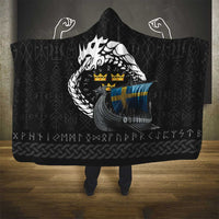 Sweden Viking Drakkar Hooded Blanket Viking Blood - Wonder Print Shop