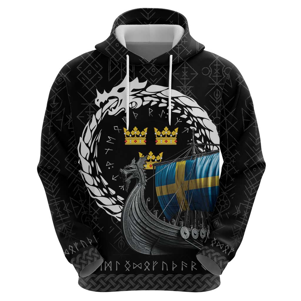 Sweden Viking Drakkar Hoodie Viking Blood - Wonder Print Shop