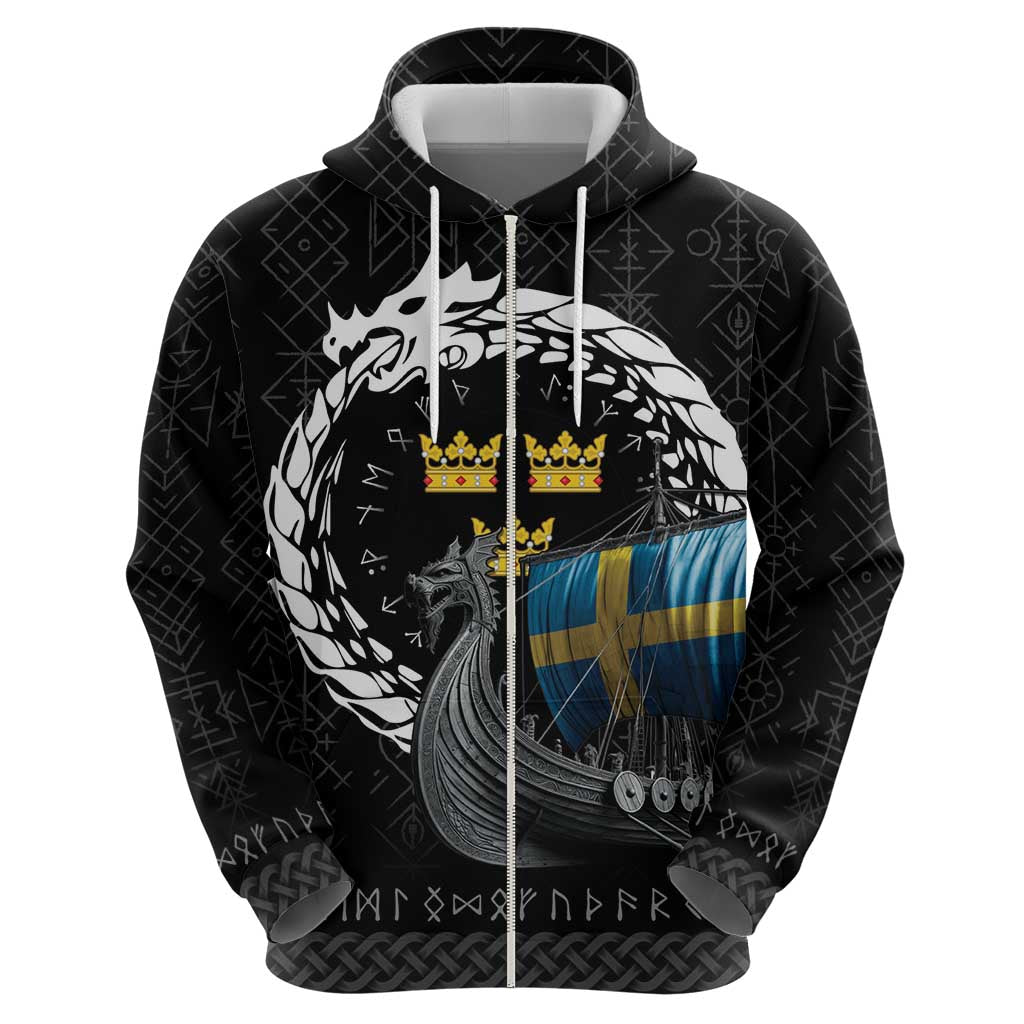 Sweden Viking Drakkar Hoodie Viking Blood - Wonder Print Shop