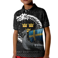 Sweden Viking Drakkar Kid Polo Shirt Viking Blood - Wonder Print Shop