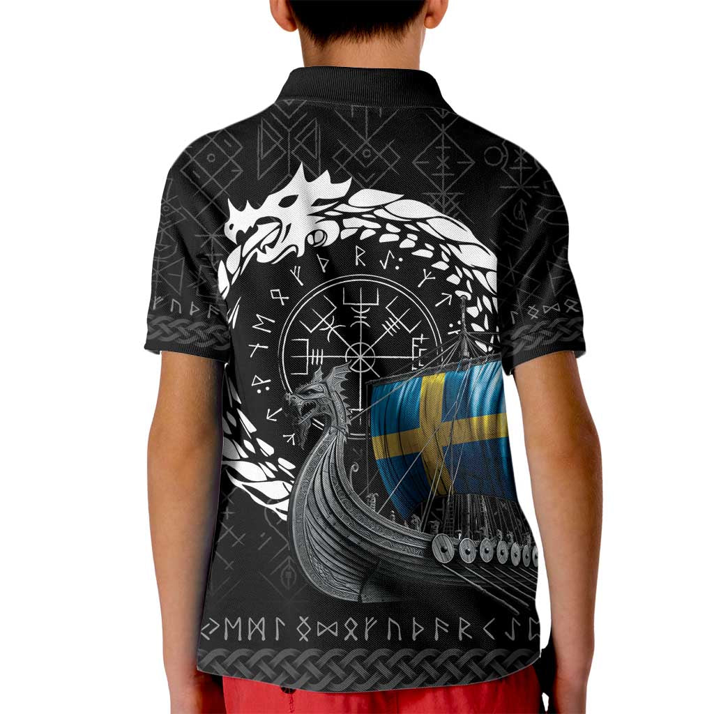 Sweden Viking Drakkar Kid Polo Shirt Viking Blood - Wonder Print Shop