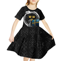 Sweden Viking Drakkar Kid Short Sleeve Dress Viking Blood - Wonder Print Shop